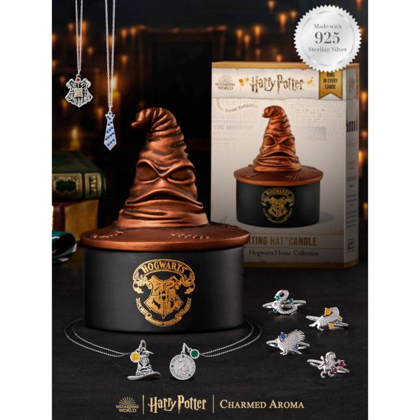 Duftkerze Harry Potter Sorting Hat - 925 Sterling Silber Hogwarts (Ring oder Halskette)