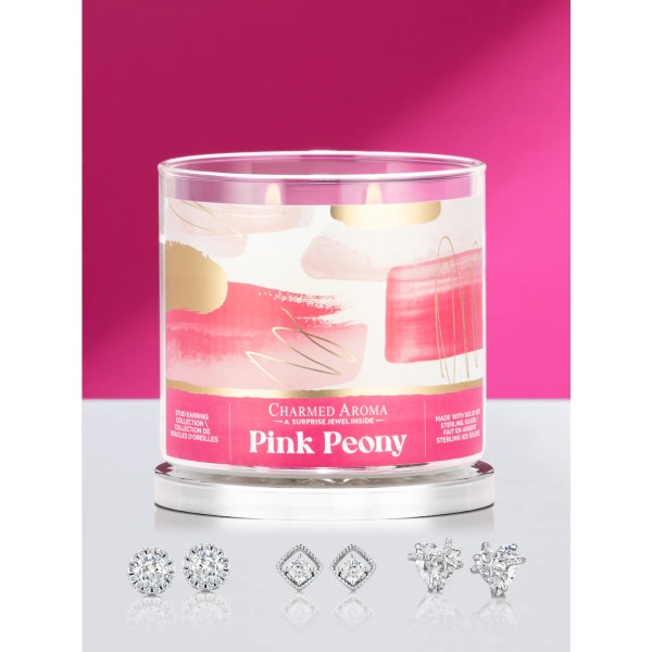 Duftkerze Pink Peony - 925 Sterling Silber (Ohrring)