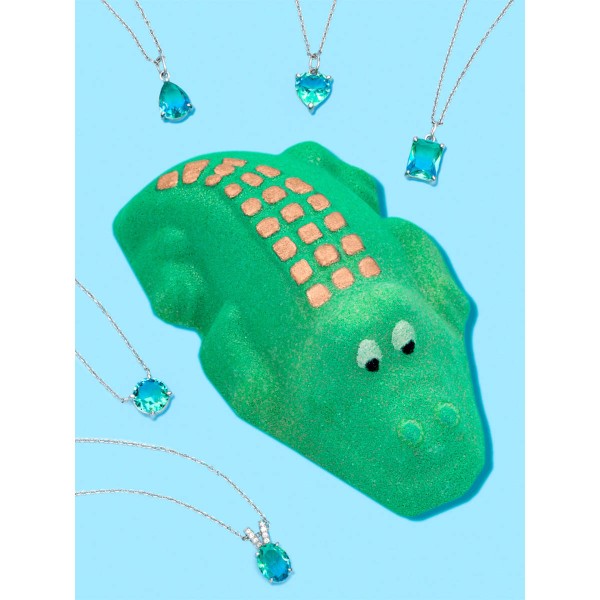Badebombe Crocodile - Blue Green Ombre (Halskette)