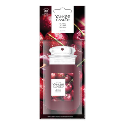 Verpackter Yankee Candle Black Cherry Car Jar mit Kirschmotiv