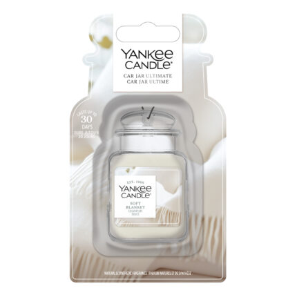 Yankee Candle Soft Blanket Car Jar Ultimate in Verpackung auf weißem Hintergrund