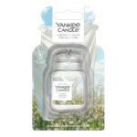 Verpackter Yankee Candle Clean Cotton Car Jar Ultimate vor weißem Hintergrund