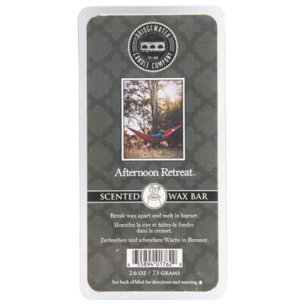 Verpackte Bridgewater Afternoon Retreat Wax Bar mit sichtbarem Frontetikett