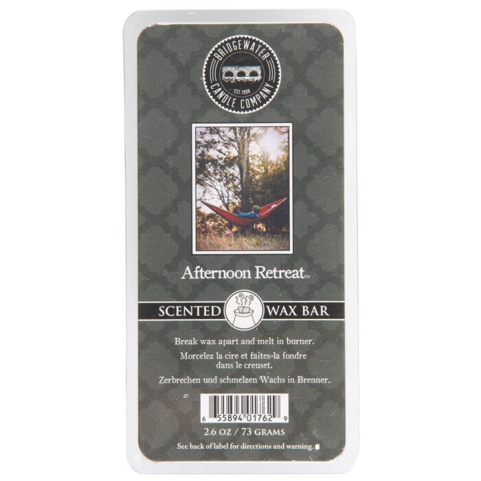 Verpackte Bridgewater Afternoon Retreat Wax Bar mit sichtbarem Frontetikett