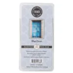 Etikett der Bridgewater Blue Door Wax Bar mit Türmotiv und Anwendungshinweis