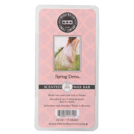 Vorderseite des Spring Dress Wax Bars mit Produktetikett und Mengenangabe