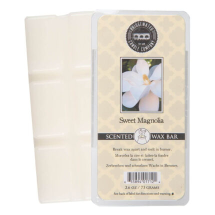 Sweet Magnolia Scented Wax Bar mit sichtbarem Etikett und Wachsriegel