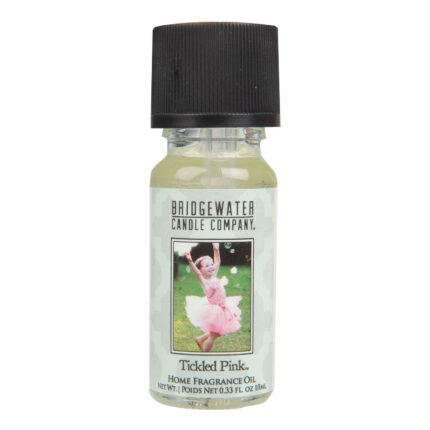 Beschriftetes Bridgewater-Fläschchen mit Tickled Pink Home Fragrance Oil