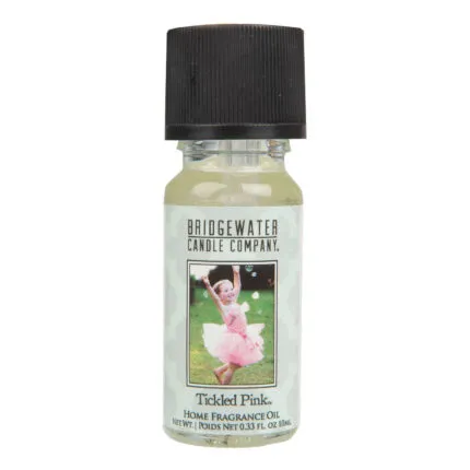 Beschriftetes Bridgewater-Fläschchen mit Tickled Pink Home Fragrance Oil