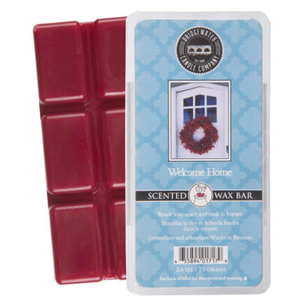 Verpackte Bridgewater Welcome Home Wax Bar mit sichtbarem rotem Wachs