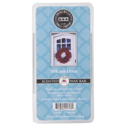 Bridgewater Wax Bar Verpackung mit Welcome Home Etikett