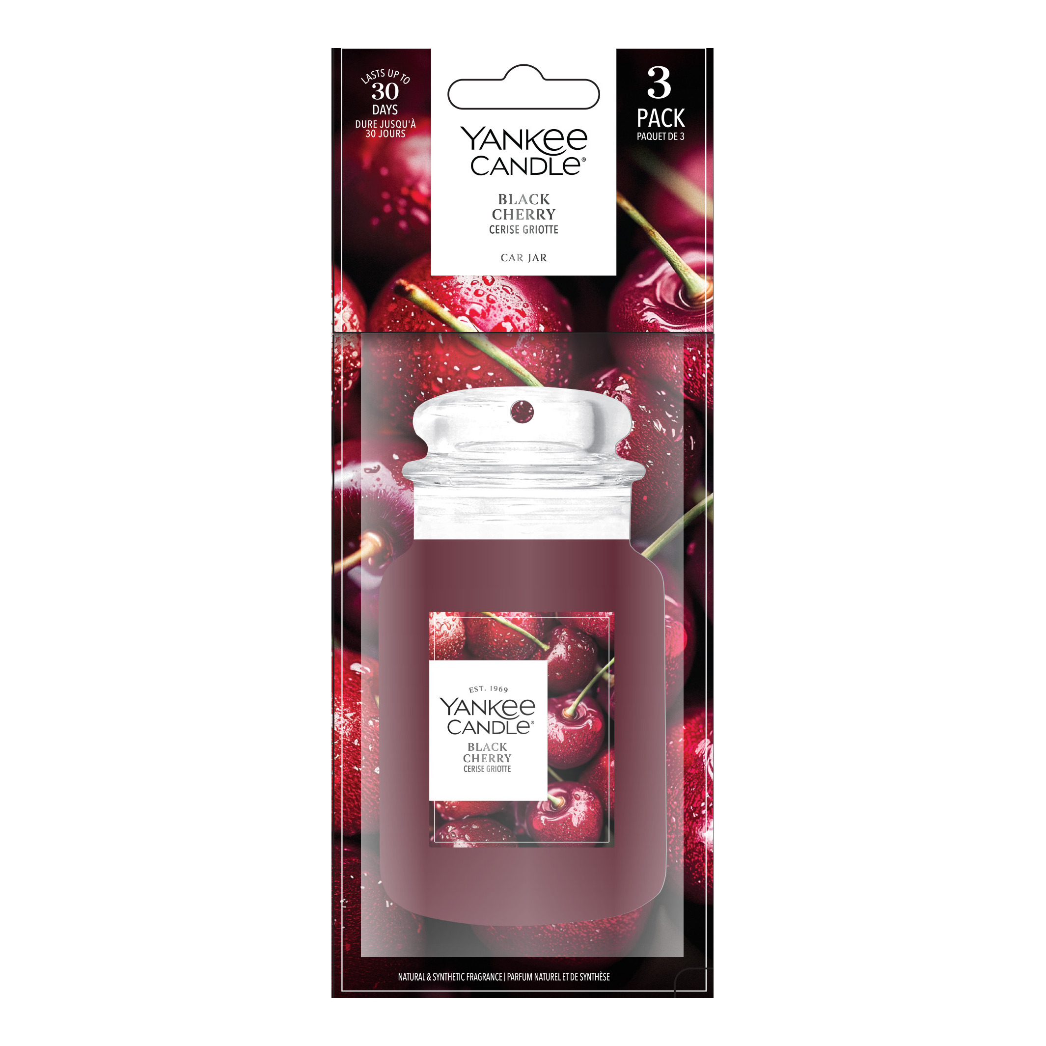 Black Cherry Car Jar 3er-Pack Verpackter Yankee Candle Black Cherry Car Jar im 3er-Pack
