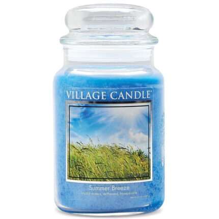 Blaue Summer Breeze Kerze von Village Candle im Glasgefäß