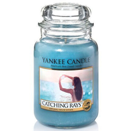 Yankee Candle Catching Rays im Glas mit sichtbarem Etikett