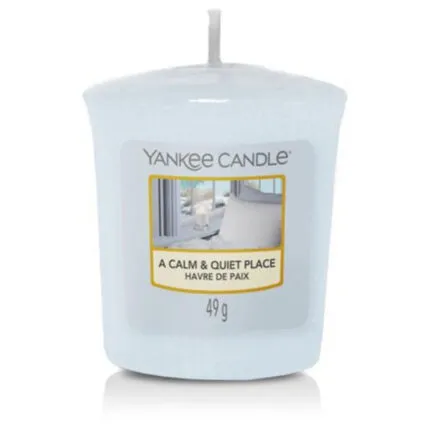 Weiße Yankee Candle Kerze A Calm & Quiet Place mit 49 g