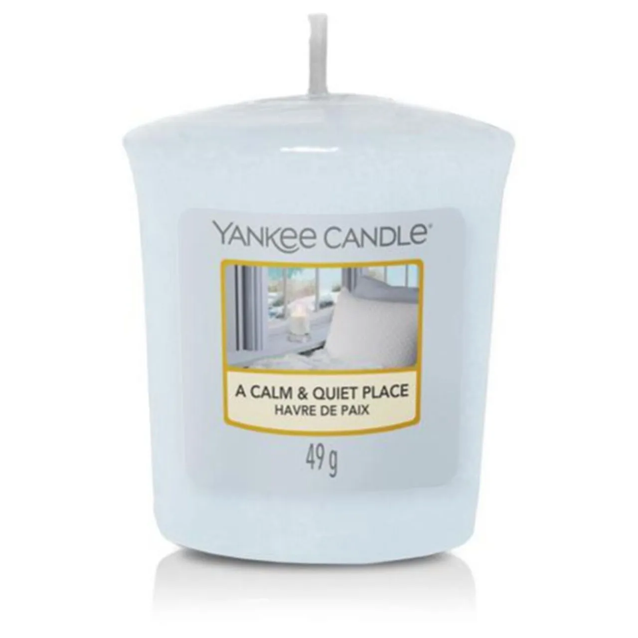A Calm & Quiet Place Kerze Weiße Yankee Candle Kerze A Calm & Quiet Place mit 49 g