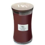 WoodWick Black Cherry Kerze im Glas mit geschlossenem Deckel