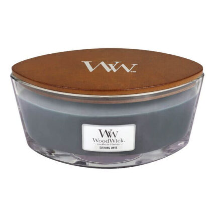 Geschlossene WoodWick Evening Onyx Kerze im Glasgefäß