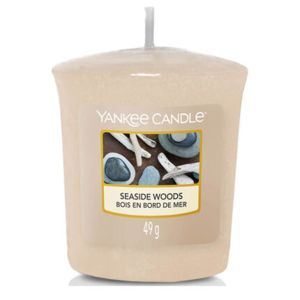 Yankee Candle Seaside Woods Kerze mit sichtbarem 49-g-Etikett