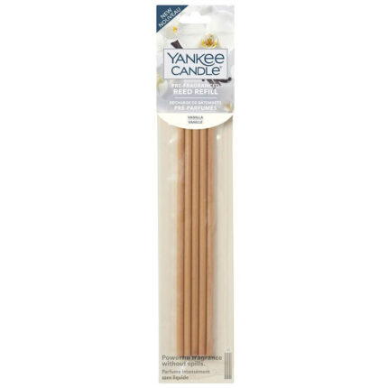 Verpackte Yankee Candle Vanilla Reed Refill-Nachfüllpackung mit mehreren Duftstäbchen