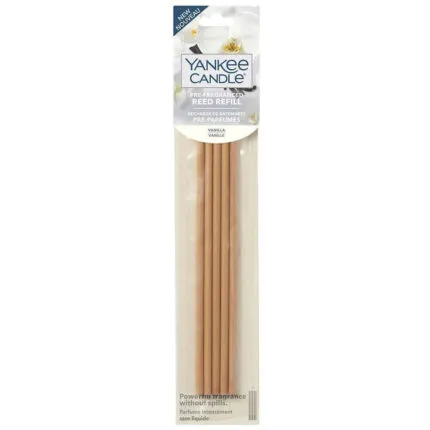 Verpackte Yankee Candle Vanilla Reed Refill-Nachfüllpackung mit mehreren Duftstäbchen