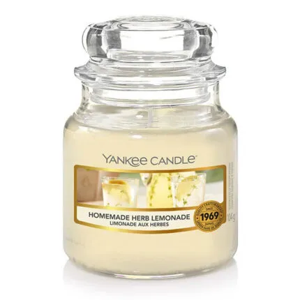 Yankee Candle Kerze im Glas mit Etikett Homemade Herb Lemonade