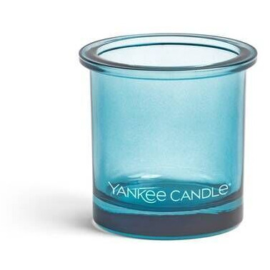 Blauer Votivkerzenhalter von Yankee Candle mit rundem Rand