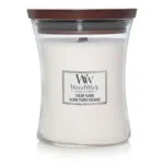 WoodWick Solar Ylang Kerze mit braunem Deckel frontal fotografiert