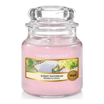 Rosa Yankee Candle Sunny Daydream im Glas mit Etikett