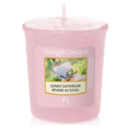 Nahaufnahme der rosa Yankee Candle Sunny Daydream Duftkerze