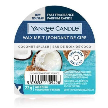Coconut Splash Wachsmelt zwischen weiteren Yankee Candle Wachsmelts