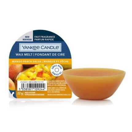 Yankee Candle Mango Peach Salsa Wachsmelt in bedruckter Verpackung