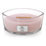 WoodWick Rosewood Kerze ohne Deckel mit sichtbarem Holzdocht
