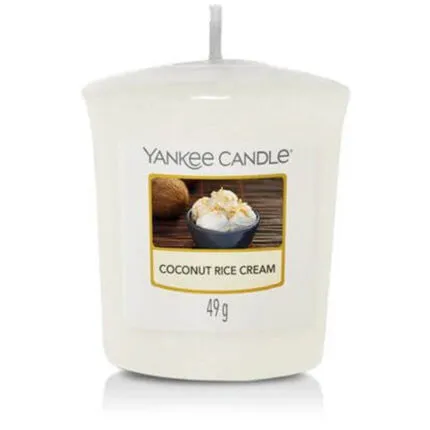 Coconut Rice Cream Kerze von Yankee Candle mit sichtbarem Etikett