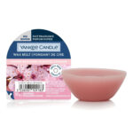 Yankee Candle Wachsmelt Verpackung neben einer rosa Schale