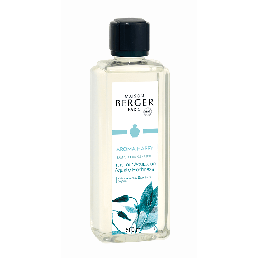Aroma Happy Nachfüllflasche Aroma Happy Nachfüller von Maison Berger mit schwarzem Verschluss