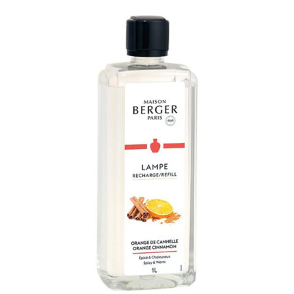 Maison Berger Lampen-Nachfüller Orange Cinnamon in transparenter Flasche