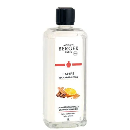 Maison Berger Lampen-Nachfüller Orange Cinnamon in transparenter Flasche