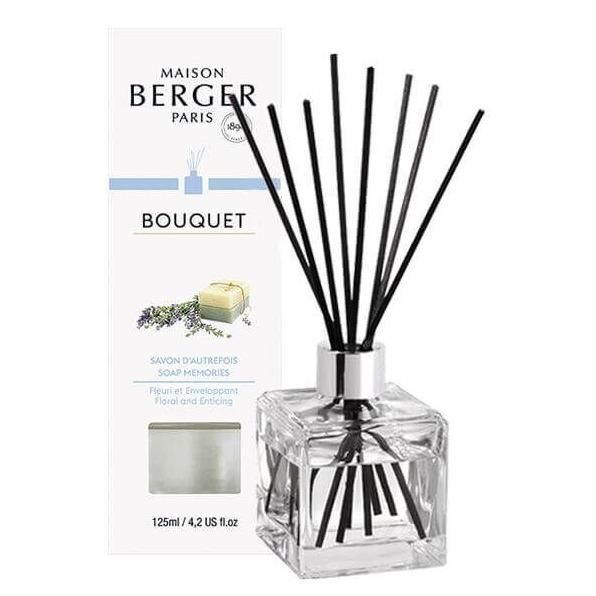 Bouquet Diffuser mit Verpackung Glas-Diffuser von Maison Berger Paris mit Verpackung und schwarzen Duftstäbchen