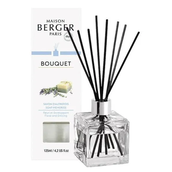 Bouquet Diffuser mit Verpackung Glas-Diffuser von Maison Berger Paris mit Verpackung und schwarzen Duftstäbchen