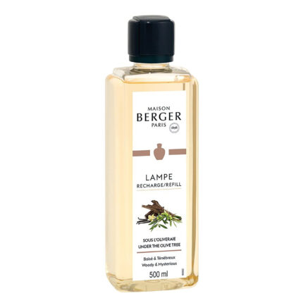 Nahaufnahme der Maison Berger Nachfüllerflasche Unter dem Olivenbaum mit 500 ml
