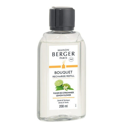 Flasche mit Maison Berger Paris Bouquet Nachfüller Lemon Flower, 200 ml
