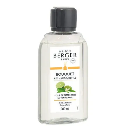 Flasche mit Maison Berger Paris Bouquet Nachfüller Lemon Flower, 200 ml