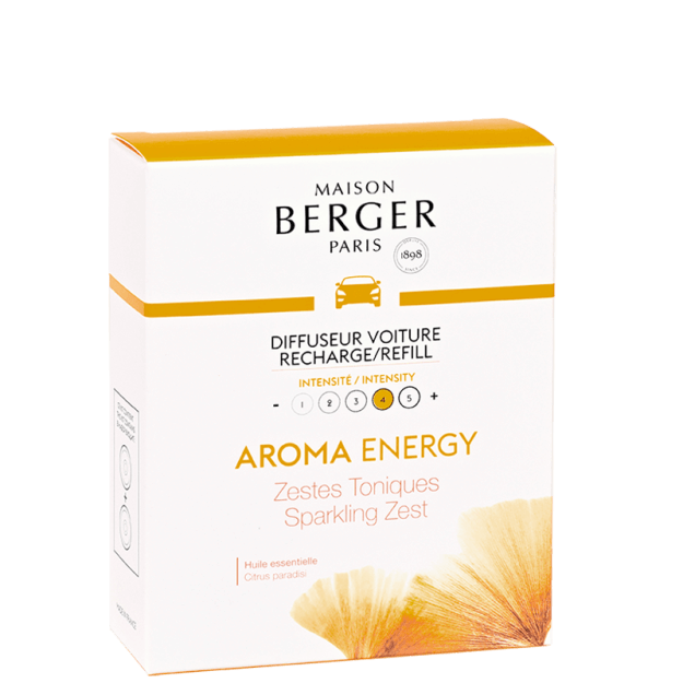 Aroma Energy Autoduft-Nachfüller Verpackung Maison Berger Paris Aroma Energy Autoduft-Nachfüller