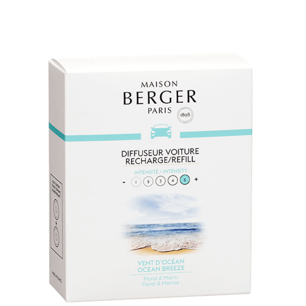 Maison Berger Ozeanbrise Nachfüller Packung Maison Berger Paris Autoduft-Nachfüller mit Ozeanbrise-Motiv
