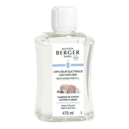 Transparente Nachfüllflasche mit Etikett Cotton Caress und 475 ml Inhalt