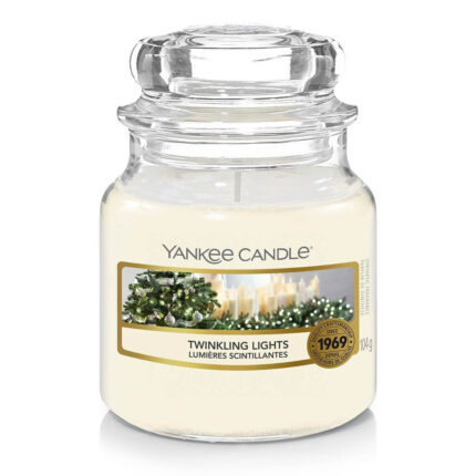 Twinkling Lights Duftkerze von Yankee Candle im Glas mit Deckel