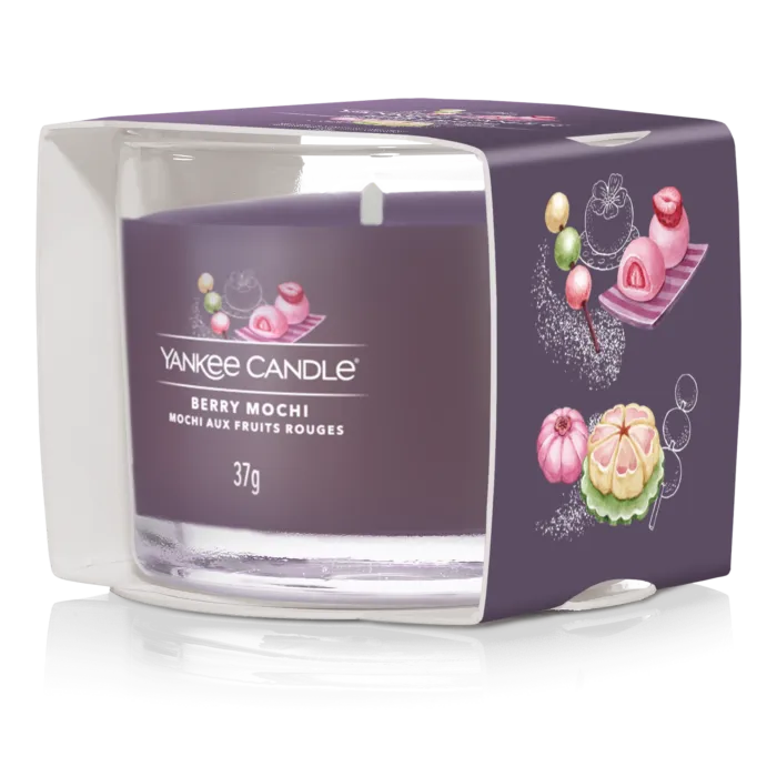 Yankee Candle Berry Mochi Kerze in bedruckter Verpackung