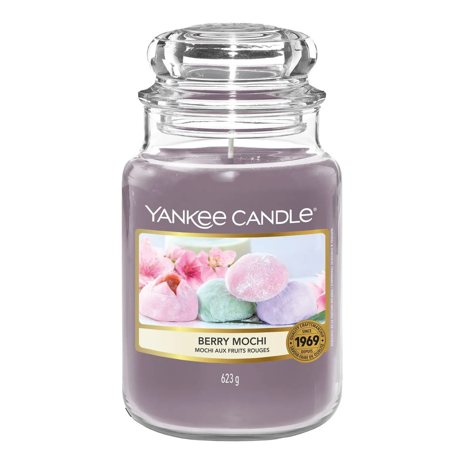 Berry Mochi Kerze im Glas Yankee Candle Berry Mochi Kerze im Glas mit sichtbarem Docht