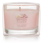 Yankee Candle Pink Cherry & Vanilla Votivkerze im Glas von vorne